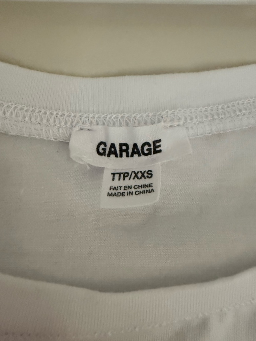 GARAGE Classic Crewneck Tee Shirt White Size XXS GUC - Picture 7 of 10
